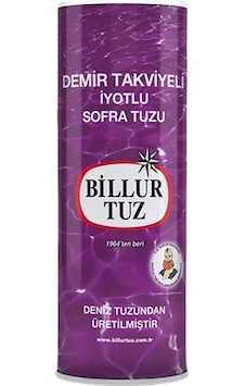 Billur Tuz Demir Mineralli Tuz İyotlu 500 G X4 Adet