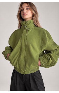 Hiccup Oversize Dik Yaka Ceket Yeşil
