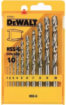 Dewalt DT5921-QZ 10 Parça Metal HSS-G Matkap Uç Seti Dewalt DT5921-QZ 10 Parça Metal HSS-G Matkap Uç Seti