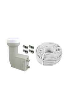 Ramtech Çiftli Lnb 25 Metre Anten Kablosu 4 Adet Gümüş F Konnektö Ramtech Çiftli Lnb 25 Metre Anten Kablosu 4 Adet Gümüş F Konnektö