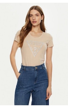 Guess Kadın Bej T-shirt Bej Guess Kadın Bej T-shirt Bej