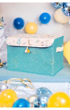 Anne Bebek Kapaklı Kutu, Maxi Boy, Bebek Odası Düzenleyici, 35x24x23cm, Mavi Renk 0 Anne Bebek Kapaklı Kutu, Maxi Boy, Bebek Odası Düzenleyici, 35x24x23cm, Mavi Renk 0