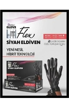 Reflex Flex Pudrasız Tek Kullanımlık Siyah Flex Eldiven 100'lü Reflex Flex Pudrasız Tek Kullanımlık Siyah Flex Eldiven 100'lü