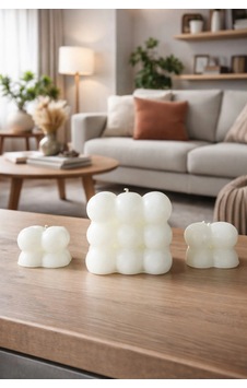 El Yapımı Bubble Mum Seti Beyaz - 830578965 Beyaz El Yapımı Bubble Mum Seti Beyaz - 830578965 Beyaz
