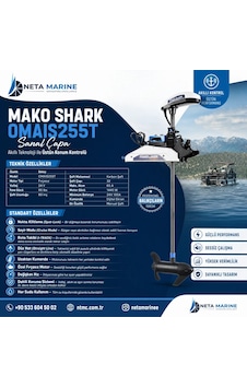 Mako Shark Omaıs 255t Sanal Çapa Motoru 24v 95 Lbs 80 İnç Şaft Fırçasız Mako Shark Omaıs 255t Sanal Çapa Motoru 24v 95 Lbs 80 İnç Şaft Fırçasız