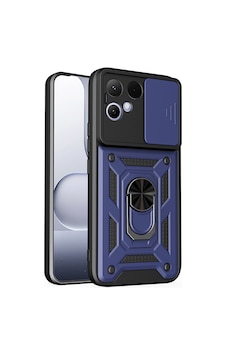 Tecno Pova Curve 2 Kılıf Magnetik Standlı Kamera Korumalı Zore Sürgülü Vega Kapak - Mavi Tecno Pova Curve 2 Kılıf Magnetik Standlı Kamera Korumalı Zore Sürgülü Vega Kapak - Mavi