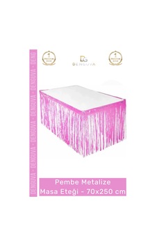 Masaeteği 70x250 Cm Doğum Günü Partisi Püsküllü Parlak Şık Masa Süsleme Metalize Masa Eteği Pembe Çok Renkli Masaeteği 70x250 Cm Doğum Günü Partisi Püsküllü Parlak Şık Masa Süsleme Metalize Masa Eteği Pembe Çok Renkli