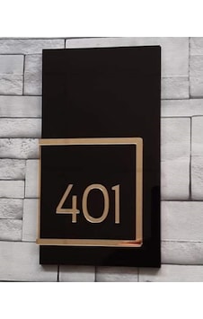 Modern Tasarım Gold Kabartma Otel Kapı Numarası - Mat Pleksi Modern Tasarım Gold Kabartma Otel Kapı Numarası - Mat Pleksi