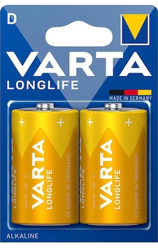 Varta Longlife Alkalin Pil D,LR20, 1,5V, 2'li Paket Varta Longlife Alkalin Pil D,LR20, 1,5V, 2'li Paket