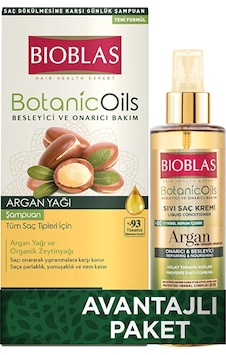 Bioblas Argan Şampuan 360 Ml + Sıvı Saç Kremi 200 Ml Avantajlı Paket Tüm Saçlar Bioblas Argan Şampuan 360 Ml + Sıvı Saç Kremi 200 Ml Avantajlı Paket Tüm Saçlar