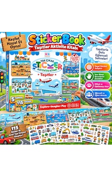 Sticker Book Vehicles Taşıtlar Aktivite Kitabı 5 Sahne 115 Sticker Çocuklar İçin Çıkartma Kitabı Sticker Book Vehicles Taşıtlar Aktivite Kitabı 5 Sahne 115 Sticker Çocuklar İçin Çıkartma Kitabı