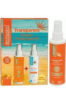 Dermoskin Transparent Bronze Oil SPF 30+ Bronzlaştırıcı Güneş Yağı 100 ML