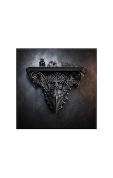Hayat Ağacı Kuzgun Kafatası Gotik Duvar Rafı Siyah 3d Baskı Dekor 25x18x6 Cm Siyah Hayat Ağacı Kuzgun Kafatası Gotik Duvar Rafı Siyah 3d Baskı Dekor 25x18x6 Cm Siyah