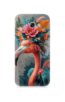 Samsung Galaxy A3 2017 Uyumlu Çiçekli Flamingo Desenli Silikon Kılıf Samsung Galaxy A3 2017 Uyumlu Çiçekli Flamingo Desenli Silikon Kılıf