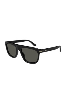 Gucci Gg 1726s 001 56 Unisex Oval Siyah Kemik Güneş Gözlüğü Siyah
