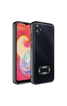 Galaxy A05 Kılıf Kamera Korumalı Logo Gösteren Zore Omega Kapak Siyah