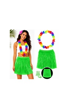 Neon Yeşil Hawaii Etek 40 Cm Ve Rengarenk Hawaii Kolye Neon Yeşil Hawaii Etek 40 Cm Ve Rengarenk Hawaii Kolye