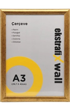 Ekstrafix Çerçeve A3 29,7x42cm Altın