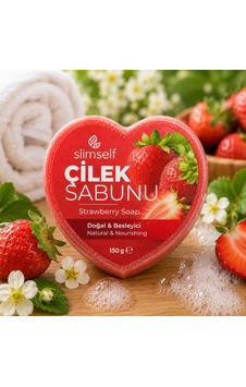 Slimself Çilekli Süngerli Doğal Sabun Çilek 150 G