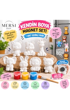 7 Li Kendin Boya Magnet Seti Taş Tozu Figürler 3 Renk Boya Ve Fırçalı Hobi Seti 7 Li Kendin Boya Magnet Seti Taş Tozu Figürler 3 Renk Boya Ve Fırçalı Hobi Seti