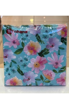 Tohana Flower 20li Kağıt Peçete Turkuaz Tohana Flower 20li Kağıt Peçete Turkuaz