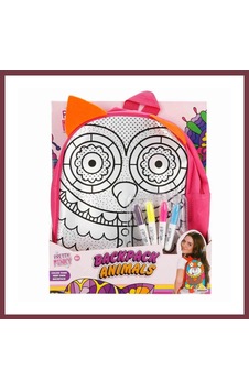 Storeşahin Boyanabilir Desenli Baykuş Sırt Çantası Shn0720 Çok Renkli Storeşahin Boyanabilir Desenli Baykuş Sırt Çantası Shn0720 Çok Renkli