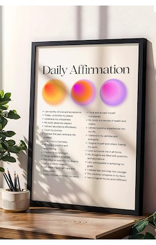 Daily Affirmation Aura Çerçeveli Tablo Aura Enerji Renkleri Günlük Olumlama Tekrar Cümleleri Daily Affirmation Aura Çerçeveli Tablo Aura Enerji Renkleri Günlük Olumlama Tekrar Cümleleri