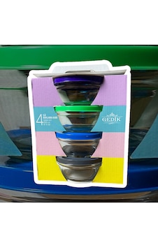 250cc Plastik Kapaklı Cam Kase 4'lü Diğer