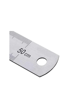 Metal Çelik Cetvel - 50Cm Beyaz Metal Çelik Cetvel - 50Cm Beyaz