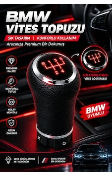 Bmw Işıklı Vites Topuzu Siyah Bmw Işıklı Vites Topuzu Siyah