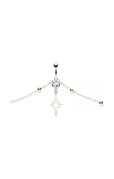 Takıconcept Vücut Zincirli Kuzey Yıldızı Sallantılı Çelik Göbek Piercing, Gümüş Genel Takıconcept Vücut Zincirli Kuzey Yıldızı Sallantılı Çelik Göbek Piercing, Gümüş Genel