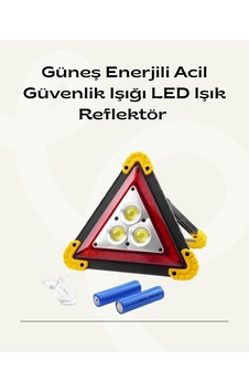 Solar Şarjlı Üçgen Led Park Ve İkaz Lambası Eflektor-bcc01 Solar Şarjlı Üçgen Led Park Ve İkaz Lambası Eflektor-bcc01