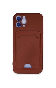 Newface Apple İphone 12 Kılıf Kelvin Kartvizitli Silikon - Bordo Newface Apple İphone 12 Kılıf Kelvin Kartvizitli Silikon - Bordo