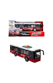 1:16 Ölçekli Işıklı Ve Sesli Şehir Otobüsü City Series Oyuncak Kırmızı 1:16 Ölçekli Işıklı Ve Sesli Şehir Otobüsü City Series Oyuncak Kırmızı