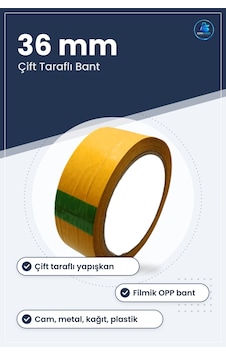 Çift Taraflı Opp Filmik Bant 36 Mm X Yrd Yapışkan Mobilya Plastik Çift Taraflı Opp Filmik Bant 36 Mm X Yrd Yapışkan Mobilya Plastik