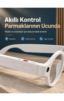 Bluetooth Bağlantılı Yapay Zeka Akıllı Gözlük 3 Lensli Beyaz Bluetooth Bağlantılı Yapay Zeka Akıllı Gözlük 3 Lensli Beyaz