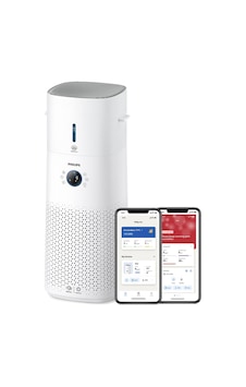Philips 3000 Serisi 2'si 1 Arada Hava Temizleme Ve Nemlendirme Kombinasyonu 131 M2 Nanoprotect Hepa Ve Karbon Filtre Görünmez Parçacıkların %99,97'sini Giderir, Beyaz Ac3737/10