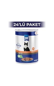 Paw Paw Pate Somonlu Yetişkin Kedi Konserve Maması 24 x 400 G Paw Paw Pate Somonlu Yetişkin Kedi Konserve Maması 24 x 400 G