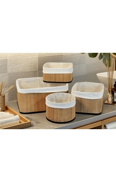 Lexroo Wicker Premium Serisi 4'lü Set Organizer Çok Renkli Lexroo Wicker Premium Serisi 4'lü Set Organizer Çok Renkli