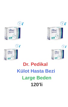 Dr. Pedical - Külot Yaşlı Yetişkin Hasta Bezi Large Beden 120'li L Dr. Pedical - Külot Yaşlı Yetişkin Hasta Bezi Large Beden 120'li L