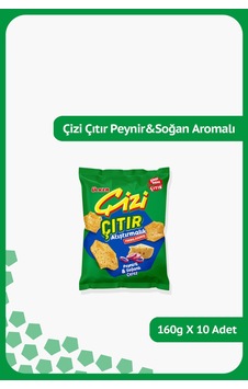 Çizi Çıtır - Peynir&soğan Aromalı - Parti Boy - 160 Gram - 10 Adet Çizi Çıtır - Peynir&soğan Aromalı - Parti Boy - 160 Gram - 10 Adet