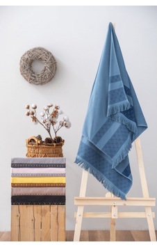 Cotton Box Twins Bukle Havlu 75x150 Indigo İndigo Cotton Box Twins Bukle Havlu 75x150 Indigo İndigo