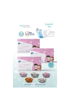 Melantis Medikal Meltblownlu 3 Katlı Telli Cerrahi Maskesi (50 x 3 Paket) 150 Adet Çok Renkli