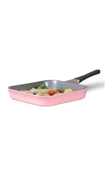 Neoflam Seramik 28 Cm Grill Tava Romantik Pembe siyah