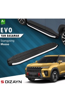 S-dizayn Ssangyong Musso Elektrikli Evo Aluminyum Yan Basamak 223 Cm 2025 Üzeri A+ Kalite
