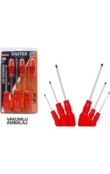 Knıtex 6 Lı Tornavida Seti Vakumlu Knıtex 6 Lı Tornavida Seti Vakumlu