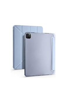 Aksesuarcim Apple iPad Uyumlu Pro 11 2020 2. İle Uyumlu Kılıf Silikon Yumuşak Kalem Bölmeli Esnek 4 Farklı Stand Olabilen Tablet Kılıfı Mavi Sku: Zeusb0fhj7v9q1 Arka Kapak