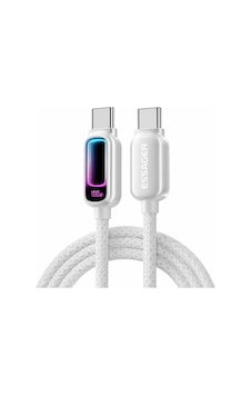 Tr 2 Metre 100w Type-c To Type-c Pd Hızlı Şarj Kablosu 5a E-marker Rgb Işıklı 480mbps Örgülü Beyaz Tr 2 Metre 100w Type-c To Type-c Pd Hızlı Şarj Kablosu 5a E-marker Rgb Işıklı 480mbps Örgülü Beyaz