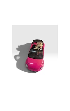 Bebekli Pembe Cabrio Oyuncak Araba 40cm Bebekli Pembe Cabrio Oyuncak Araba 40cm