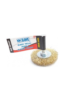 Hawk Ha10127 Pimli Sarı Tel Daire Fırça 40X6 Mm Hawk Ha10127 Pimli Sarı Tel Daire Fırça 40X6 Mm